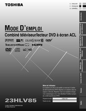 Toshiba 23HLV85 Mode D'emploi