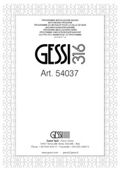 Gessi 54037 Mode D'emploi