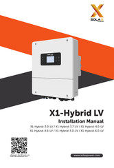 SolaX Power X1-Hybrid-5.0-LV Manuel D'installation