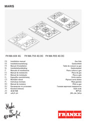 Franke MARIS FH MA 755 4G DC Manuel D'installation