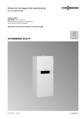 Viessmann Vitodens 222-F B2SA Notice De Montage Et De Maintenance