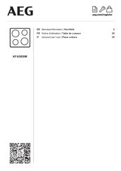 AEG KFA58SIM Notice D'utilisation