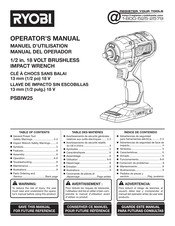 Ryobi PSBIW25 Manuel D'utilisation