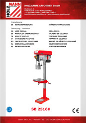 HOLZMANN MASCHINEN SB 2516H Mode D'emploi