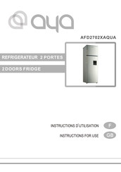 AYA AFD2702XAQUA Instructions D'utilisation