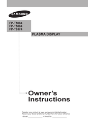 Samsung FP-T5884 Mode D'emploi