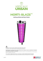 VERTICALLY URBAN HORTI-BLAZE Instructions D'installation