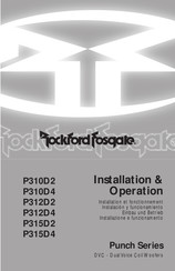 Rockford Fosgate Punch P315D4 Installation Et Fonctionnement