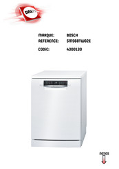 Bosch SMS68TW02E Mode D'emploi