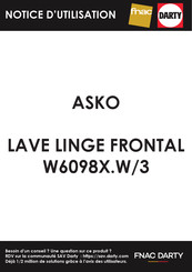 Asko W4114C/3 Notice D'utilisation