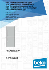 Beko RCNA355E21W Notice D'utilisation