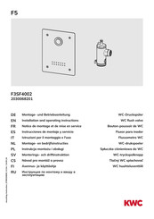 KWC F5 F3SF4002 Notice De Montage Et De Mise En Service