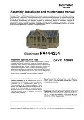 Lemeks Palmako PA44-4254 Assemblage, Manuel De Montage Et D'entretien