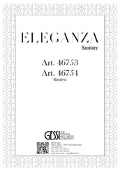 Gessi ELEGANZA 46753 Instructions D'installation