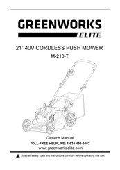 GreenWorks Elite M-210-T Guide D'utilisation