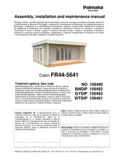 Lemeks Palmako FR44-5641 Assemblage, Manuel De Montage Et D'entretien