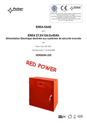 Pulsar RED POWER EN54 27,6V/5A/2x40Ah Mode D'emploi