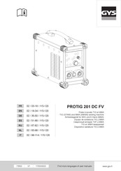 GYS PROTIG 201 DC FV Manuel D'utilisation