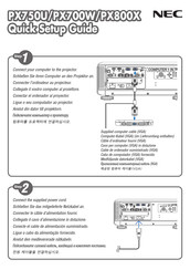 NEC PX700W Guide De Démarrage Rapide