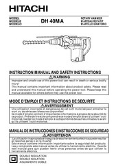 Hitachi DH 40MA Mode D'emploi Et Instructions De Securite