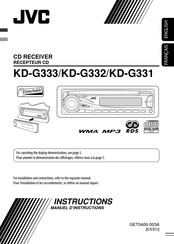 Jvc KD-G333 Manuel D'instructions