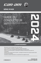 Can-Am RYKER 2024 Serie Guide Du Conducteur