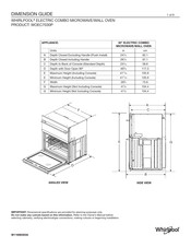 Whirlpool WOEC7030P Guide De Dimensions