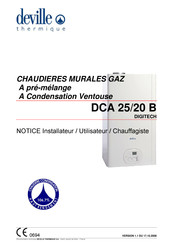 deville thermique DCA 25/20 B Notice Installateur