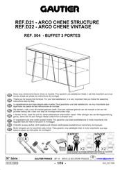 Gautier ARCO CHENE VINTAGE D22 504 Instructions De Montage