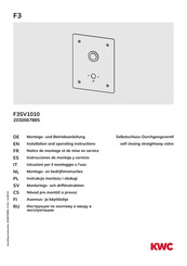 KWC F3SV1010 Notice De Montage Et De Mise En Service