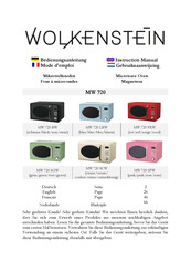 Wolkenstein MW 720 SGW Mode D'emploi