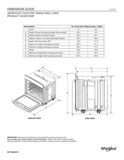 Whirlpool WOES7030P Guide De Dimensions