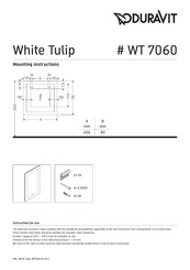 Duravit White Tulip WT 7060 Instructions De Montage