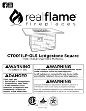 RealFlame CT0011LP-GLS Ledgestone Square Manuel D'utilisation