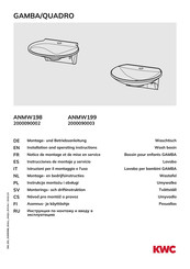 KWC ANMW198 Notice De Montage Et De Mise En Service