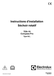 Electrolux Professional Compass Pro TD6-16 Instructions D'installation