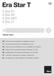 Nice E MAT MT 817 Instructions Et Avertissements Pour L'installation Et L'utilisation