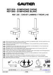 Gautier SYMPHONIE B40 220 Instructions De Montage