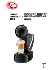 Krups NESCAFE Dolce Gusto INFINISSIMA YY3878FD Mode D'emploi