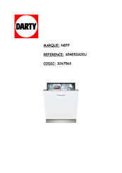 NEFF S54E53X2EU Mode D'emploi