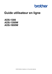 Brother ADS-1350W Guide Utilisateur En Ligne