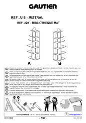 Gautier A16-MISTRAL Instructions De Montage