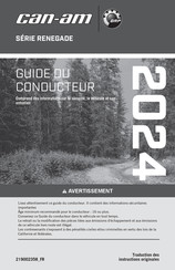 Can-Am Renegade 650 2024 Guide Du Conducteur