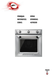 Smeg SF6905X1 Mode D'emploi