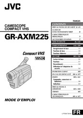 JVC VHS C GR-AXM225 Mode D'emploi