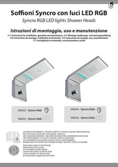 Bossini Syncro Rain I00636 Instructions De Montage, D'utilisation Et D'entretien