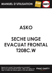 Asko TD75 B2 Serie Notice D'utilisation