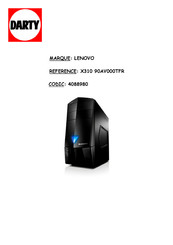 Lenovo Erazer X310 Guide D'utilisation