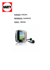 Philips GoGear SA2946 Mode D'emploi