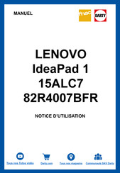Lenovo IdeaPad 1 15ALC7 Guide D'utilisation